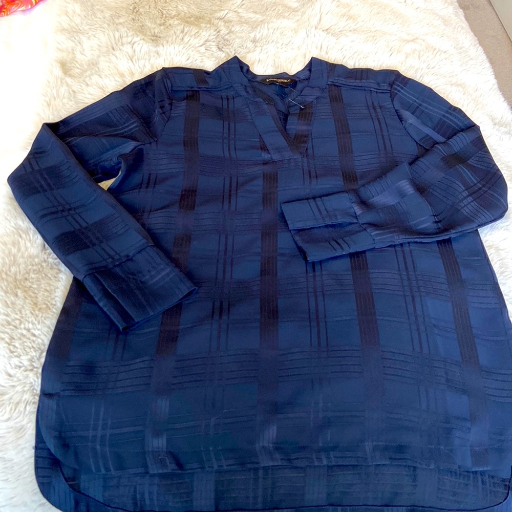 Banana Republic PXS navy blouse NWT